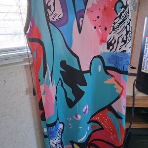 Zara Multicolor Abstract Dress